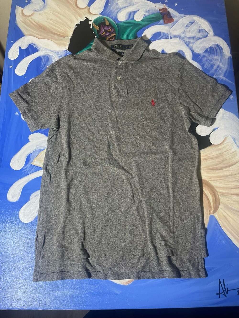Polo Ralph Lauren Custom Fit Heather Gray Short Sleeve Polo Shirt
